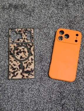 2 Pack Of iPhone 17 Pro Max Cases Orange And Taupe